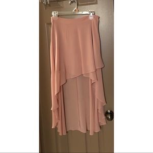 Pink sheer skirt